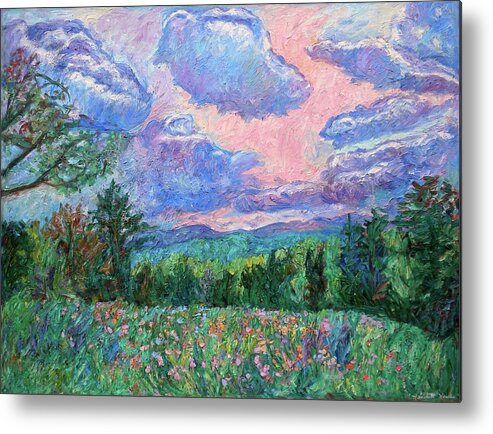 Kendall Kessler Metal Print featuring the painting Pink Light by Kendall Kessler