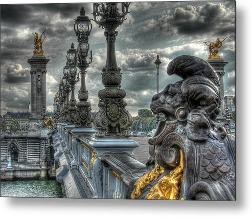 Paris Surreal Metal Print featuring the photograph Pont Alexandre III by Michael Kirk