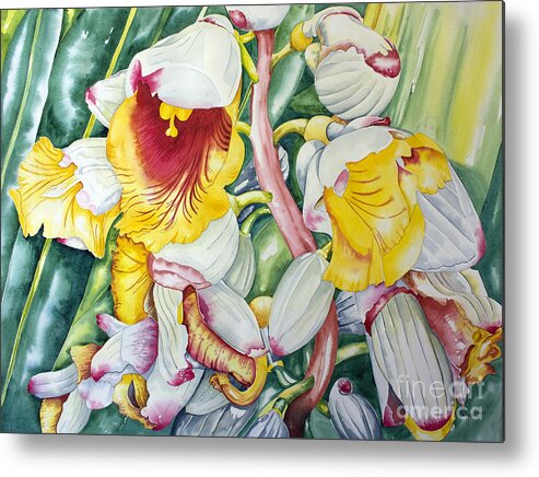 Flower Metal Print featuring the painting Poppin Out by Kandyce Waltensperger