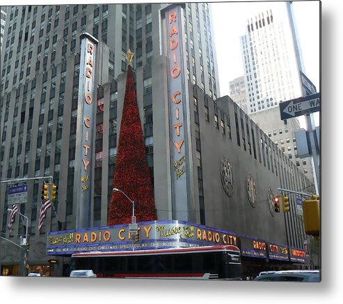 Christmas Metal Print featuring the photograph Radio City Christmas by Michael Porchik