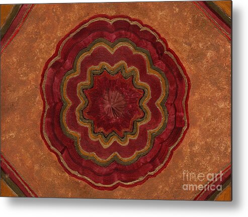 Root Chakra Metal Print featuring the painting Root Flower by Julia Stubbe