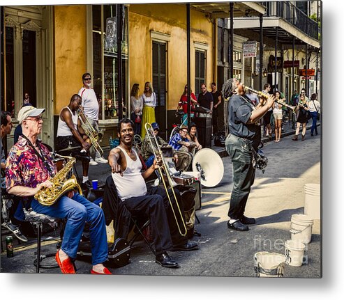 New Orleans Metal Print featuring the photograph Royal Street Jazz Musicians by Kathleen K Parker
