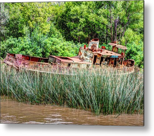 Photograph Metal Print featuring the photograph Rusty Ship by Richard Gehlbach
