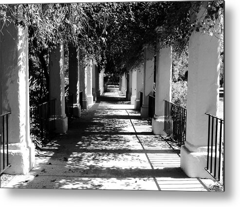 Mission Metal Print featuring the photograph San Fernando Mission - Garden Walkway by Glenn McCarthy Art and Photography