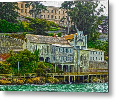 San Francisco Metal Print featuring the painting San Francisco - Alcatraz - 06 by Gregory Dyer