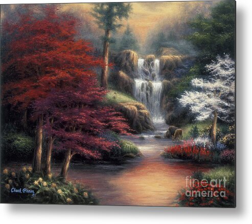 Gift Metal Print featuring the painting Sanctuary by Chuck Pinson