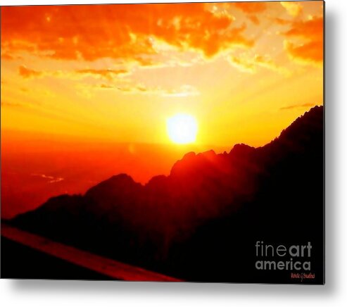 Sandia Mountains Metal Print featuring the photograph Sandia Sunset by Michelle Stradford