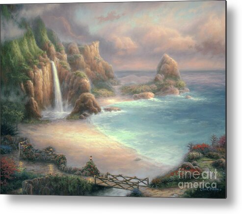 Tropical Metal Print featuring the painting Secret Place by Chuck Pinson