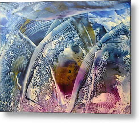 Abstract Metal Print featuring the painting Secrets by Peggy King