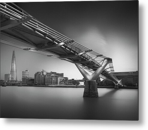 London Metal Print featuring the photograph Silver City 3 by Ahmed Thabet