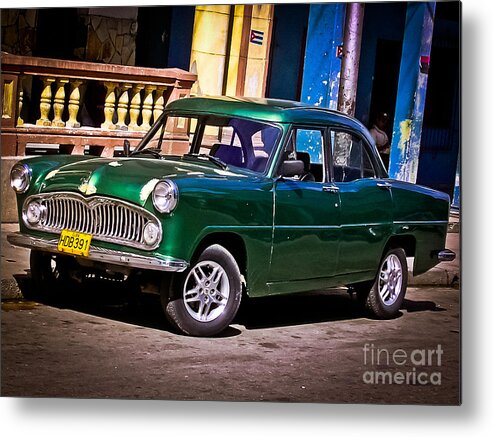 1956 Metal Print featuring the photograph Simca Vedette 1957 at La Habana - Cuba by Carlos Alkmin