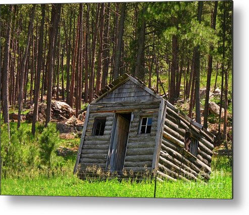 Sinking Cabin Metal Print featuring the photograph Sinking Cabin by John Malone
