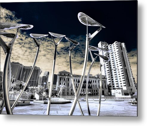 Architecture Metal Print featuring the photograph Solar City by Wayne Sherriff