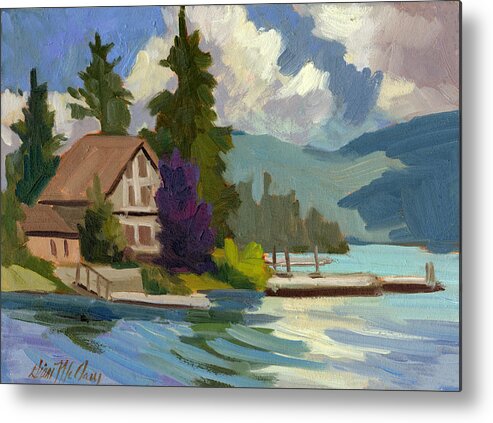 South Shore Metal Print featuring the painting South Shore Big Bear Lake by Diane McClary