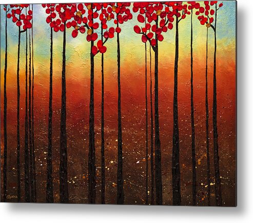 Abstract Art Metal Print featuring the painting Spring Ahead by Carmen Guedez