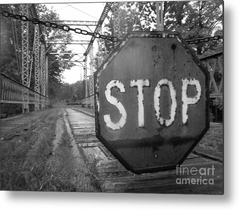 Stop Sign Metal Print featuring the photograph Stop Sign by Michael Krek