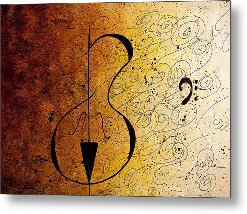 Music Abstract Art Metal Print featuring the painting Suite No. 1 by Carmen Guedez