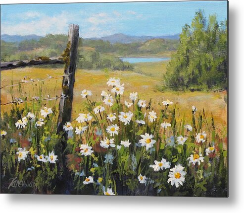 Original Metal Print featuring the painting Summer Daydream by Karen Ilari