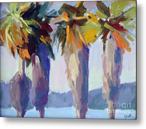 Alameda Metal Print featuring the painting Summer Palms by Sandra Smith-Dugan