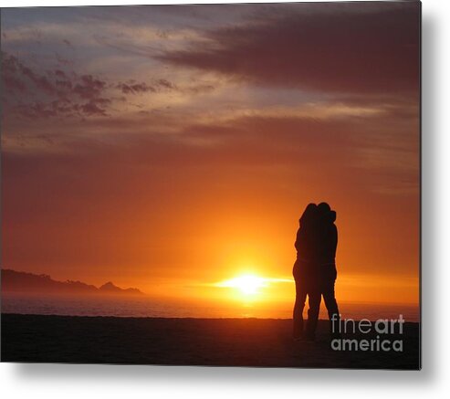 Carmel Metal Print featuring the photograph Sunset Cuddle by James B Toy