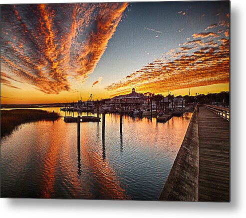 Sunset Metal Print featuring the photograph Sunset in Murells Inlet by Bill Barber