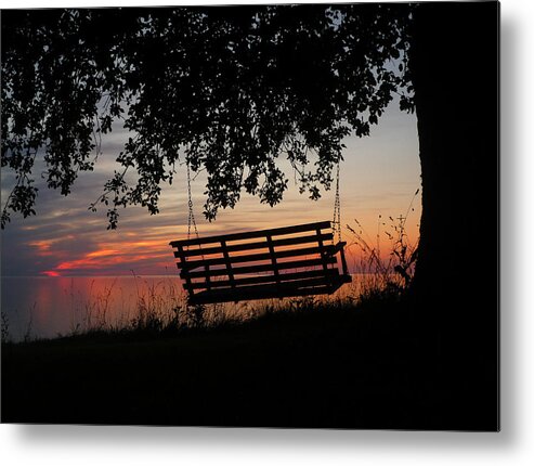 Sunset Metal Print featuring the photograph Sunset on The Lake by Heather Allen