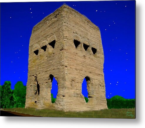 Temple Metal Print featuring the painting Temple Janus France by Bruce Nutting