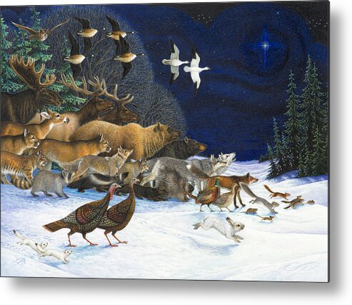Christmas Metal Print featuring the painting The Christmas Star by Lynn Bywaters