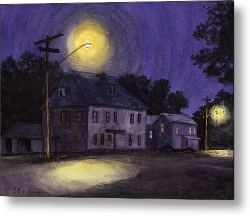 Nocturnes Metal Print featuring the painting The Erie Inn by Arthur Barnes