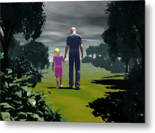 Daddy Metal Print featuring the digital art The Gift of being 'Daddy' by John Alexander