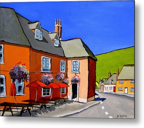 The Local Metal Print featuring the painting The Local by Jo Appleby