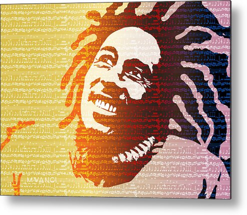 Reggae Metal Print featuring the digital art The Music Lives On by Anthony Mwangi