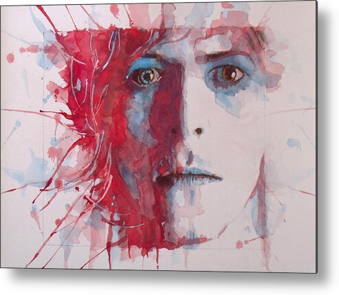 David Bowie Metal Print featuring the painting The Prettiest Star by Paul Lovering