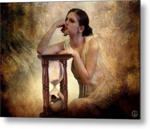 Woman Metal Print featuring the digital art The Sandglass by Gun Legler