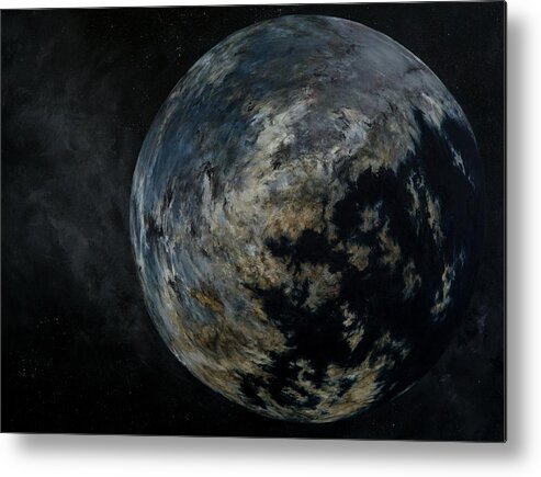 Planet Metal Print featuring the painting Old World by Patrick Zgarrick
