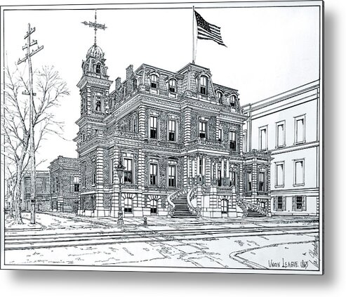 Union League Metal Print featuring the drawing The Union League Philadelphia 1867 by Ira Shander