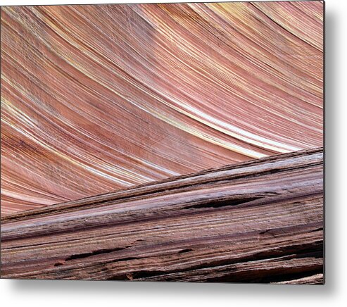 Landscape Metal Print featuring the photograph 'The Wave' North Coyote Buttes 02 by JustJeffAz Photography