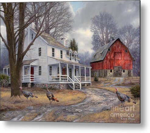 Turkey Metal Print featuring the painting The Way It Used to Be by Chuck Pinson