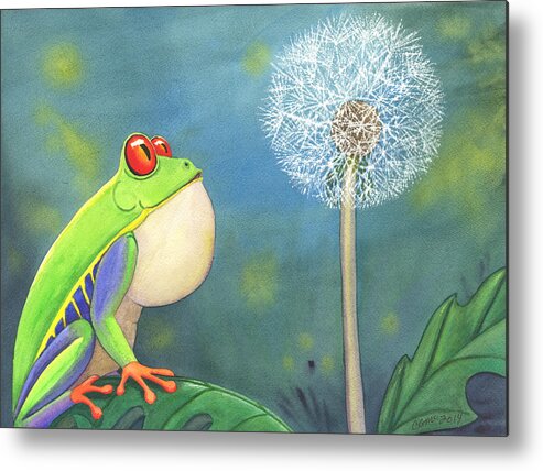 Frog Metal Print featuring the painting The Wish by Catherine G McElroy