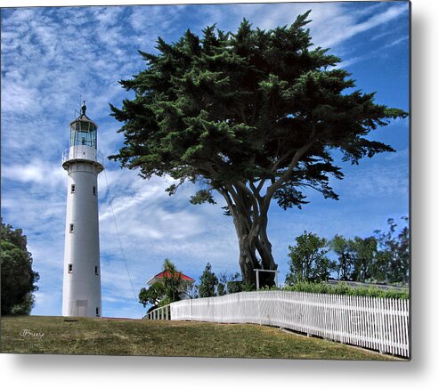 Tiritiri Matangi Metal Print featuring the photograph Tiritiri Matangi Lighthouse .NZ by Jennie Breeze