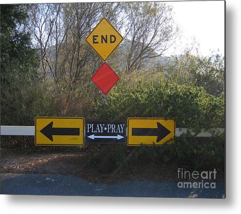 Dead End Metal Print featuring the photograph Tough Decision by James B Toy