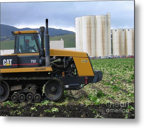 Agriculture Metal Print featuring the photograph Tractor at Spreckels by James B Toy