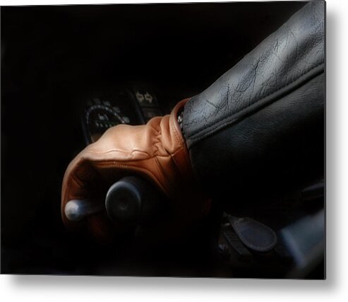 Leather Metal Print featuring the photograph Leather Goes For A Ride by Ginger Wakem