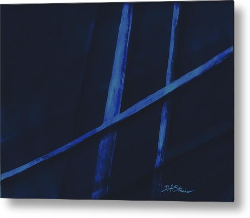 Realistic Metal Print featuring the painting Trapped  Number 9 by Diane Strain