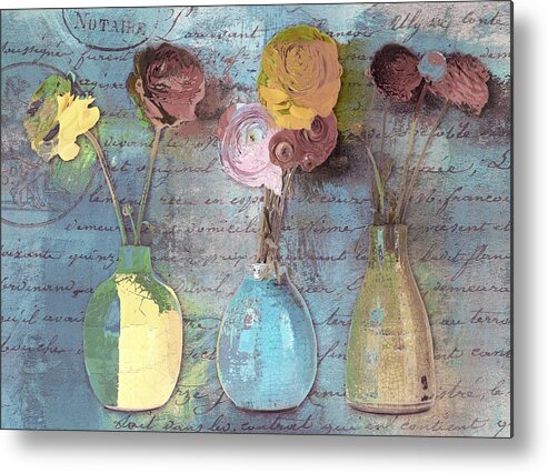 still Life Metal Print featuring the digital art Triflorus - s02ac4 by Variance Collections