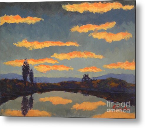 Seascapes Metal Print featuring the painting Twilight II by Monica Elena
