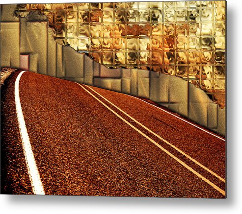 Road Metal Print featuring the digital art Unexpected Road Trip by Wendy J St Christopher