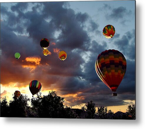 Hot Air Balloons Metal Print featuring the photograph Up Up and Away - Hot Air Balloons by Glenn McCarthy Art and Photography