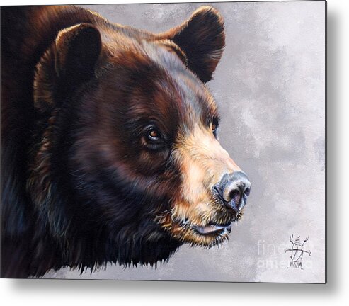 Bear Metal Print featuring the painting Ursa Major by J W Baker