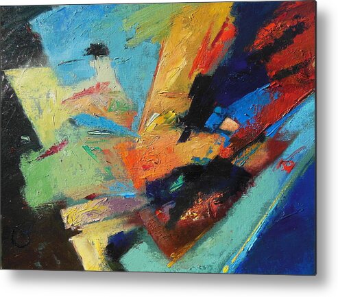 Abstract Metal Print featuring the painting Victory by Gary Coleman